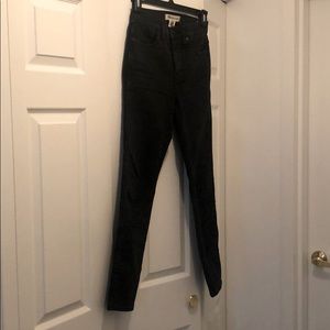 Madewell Size 24 Black 10” High-Rise Skinny Jeans